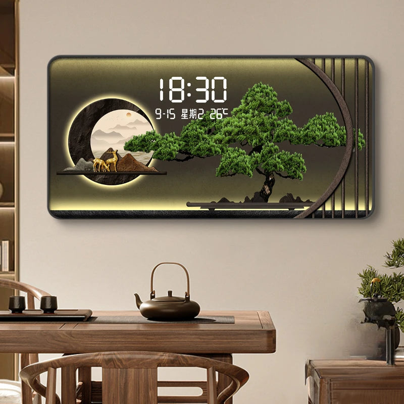 Temperatur Wohnzimmer Wanduhr Büro Horizontal Moderne Digitale Wanduhr Küche Design Horloge Murale Hause Dekoration