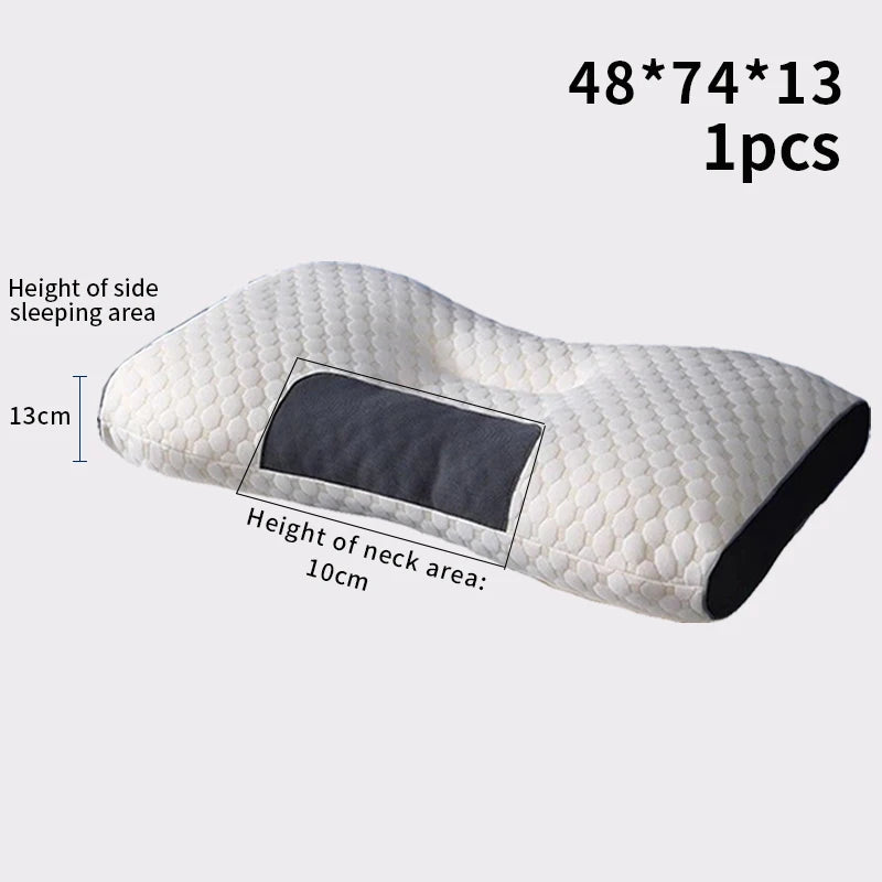 New Neck Pillow Help Sleep And Protect The Neck Cervical Orthopedic Soybean Fiber Massage Household SPA Pillow For Sleeping.