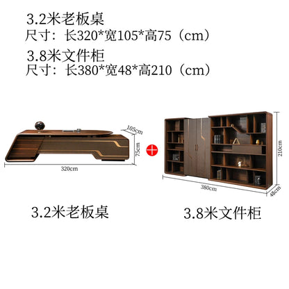 Leichter Luxus-Chef-Tisch, Chef-Schreibtisch, einfache moderne Büromöbel für Stuhlpersonen, speziell geformter kreativer Allgemein