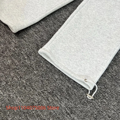 Pepe Studio Fleece-Lined Elastic Waist Jogger Pants Winter Warm Soft Loose Fit Sweatpants with Drawstring for Women Men