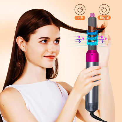 Professional 5-in-1 Hair Dryer Electric Hair Brush For Dyson Airwrap Automatic Hair Curler Straightener Hot Air Comb Home Use.