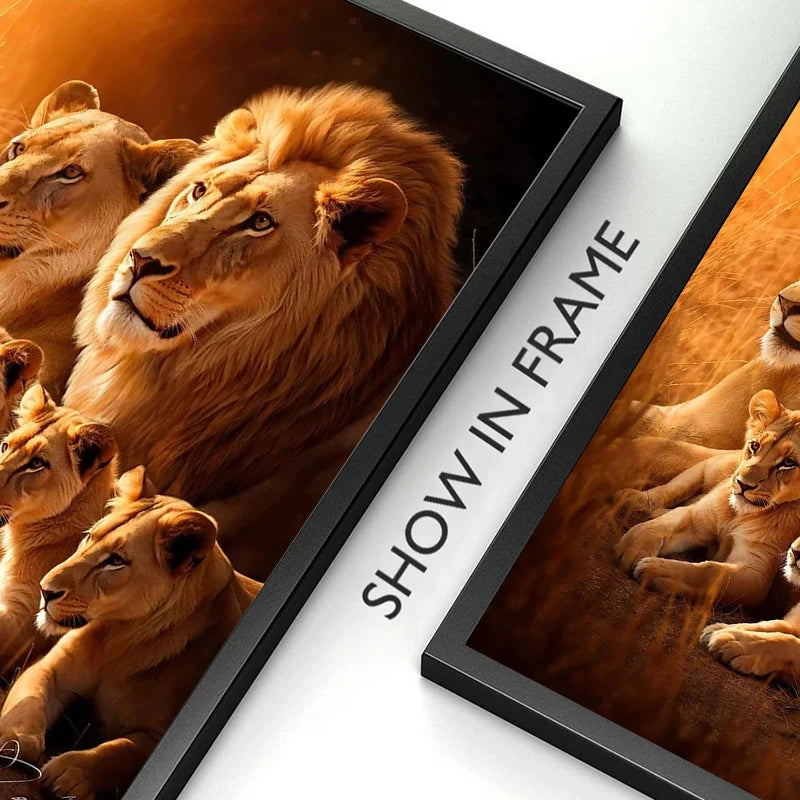 Classic Animal Aesthetics Wall Art Pictures Wild Lion Tiger and Cub Posters and Prints Canvas Painting Home Bedroom Decor Gifts.