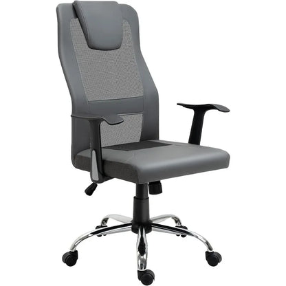 Vinsetto Bürostuhl Drehstuhl höhenverstellbar Chefsessel Schreibtischstuhl ergonomisch PU schwarz 66 x 73 x 108-118 cm