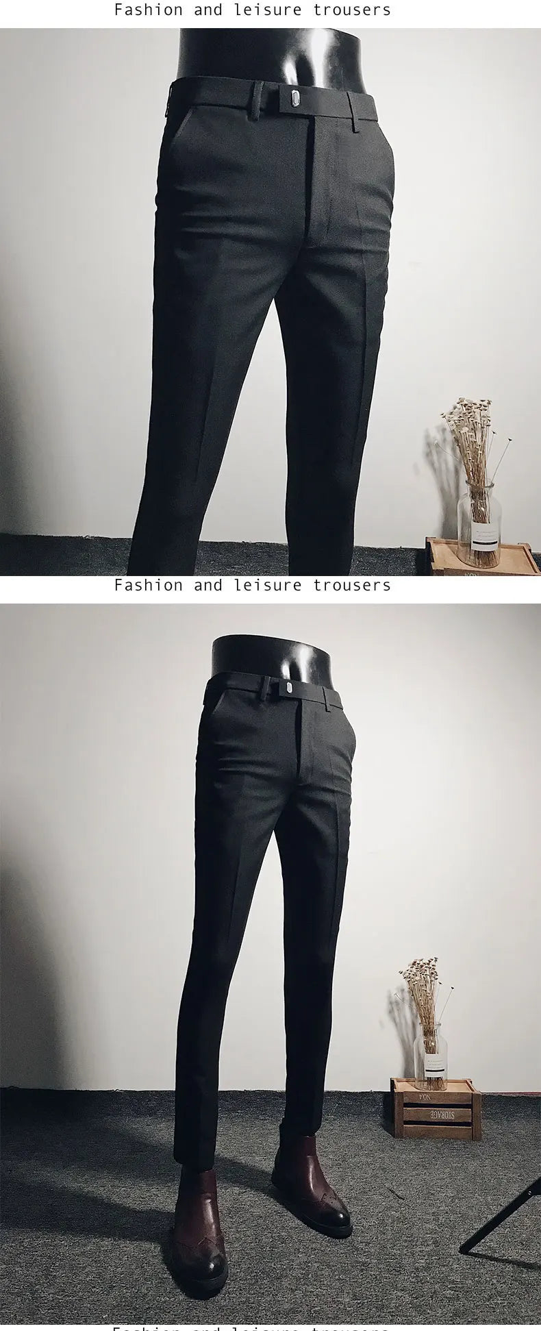 Men Suit Pants Dress Pantalone Hombre Stretch Slim Formal Trousers Calça Masculina Solid Color Casual Pants Fashion Men Clothing