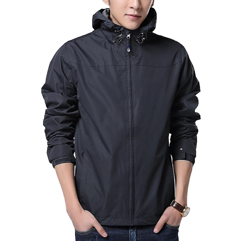 MANTLCONX New Waterproof Men's Jacket Coat Outdoor Hooded Men's Spring Jacket Windbreak Autumn Male Coat Fashion Clothing Brand.