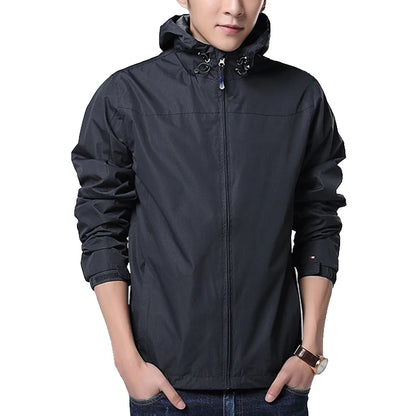 MANTLCONX New Waterproof Men's Jacket Coat Outdoor Hooded Men's Spring Jacket Windbreak Autumn Male Coat Fashion Clothing Brand.