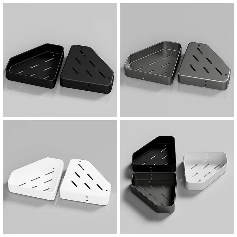 Bad Regal Küche Lagerung Organizer Aluminium Legierung Shampoo Rack Dusche Regal Bad Zubehör Kein Bohrer Regal