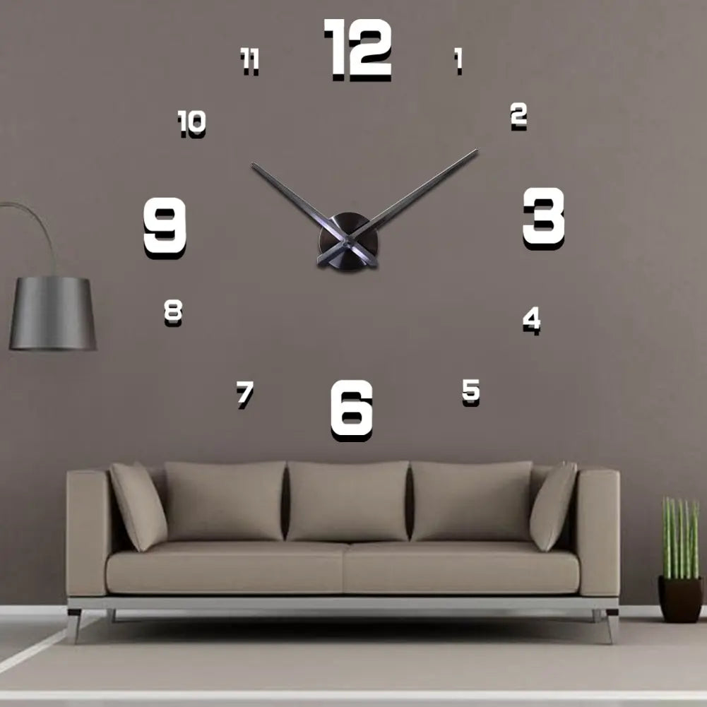 3D Große Wanduhr DIY Spiegel Wand Aufkleber Für Home Wohnzimmer Dekor Rahmenlose Quarzuhren Selbstklebende Hängende Uhren
