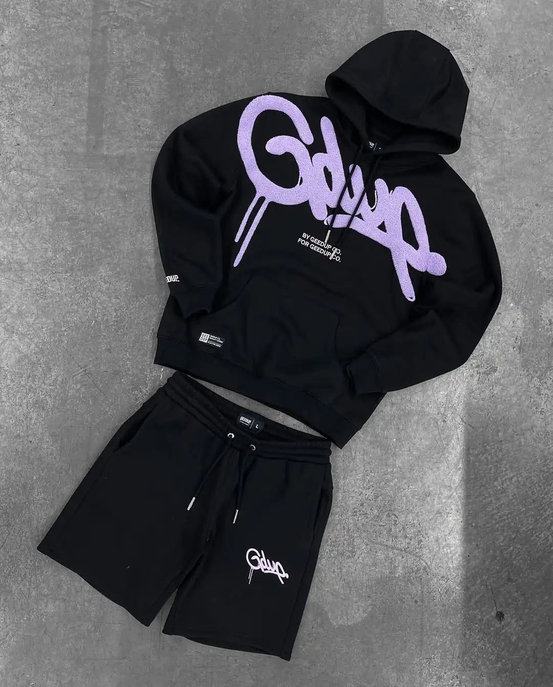 Sports and leisure hoodie two-piece set for men's y2k Harajuku Gothic bodybuilding outdoor couple design sports loose suit.