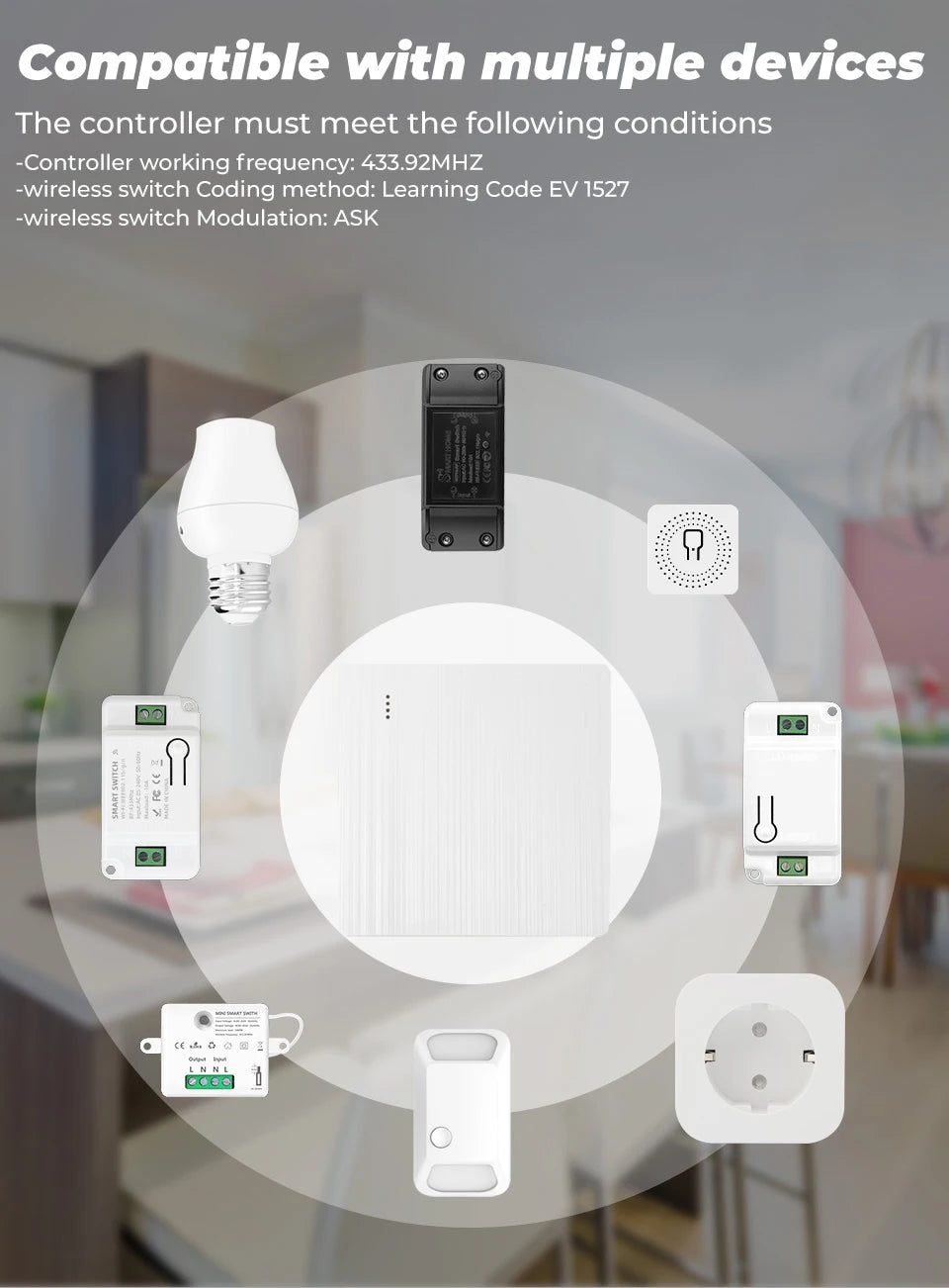 86 Wireless Smart RF 433 Mhz 100-220 V Wand Panel mit Fernbedienung Mini Relais Empfänger Hause Led licht Lampe Schalter.