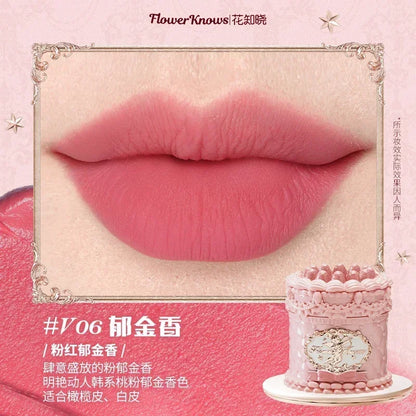 Flower Knows Butterfly Cloud Collar Collection Cosmetics Water Non Stick Cup Lipstick Lght Film-forming Solid Lip Gloss Makeup