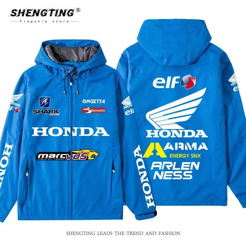 Honda Golden Wing Peripheral Hooded Jacket for Boys, Motorcycle Heavy Motorcycle Racing Jacket, Clothes.