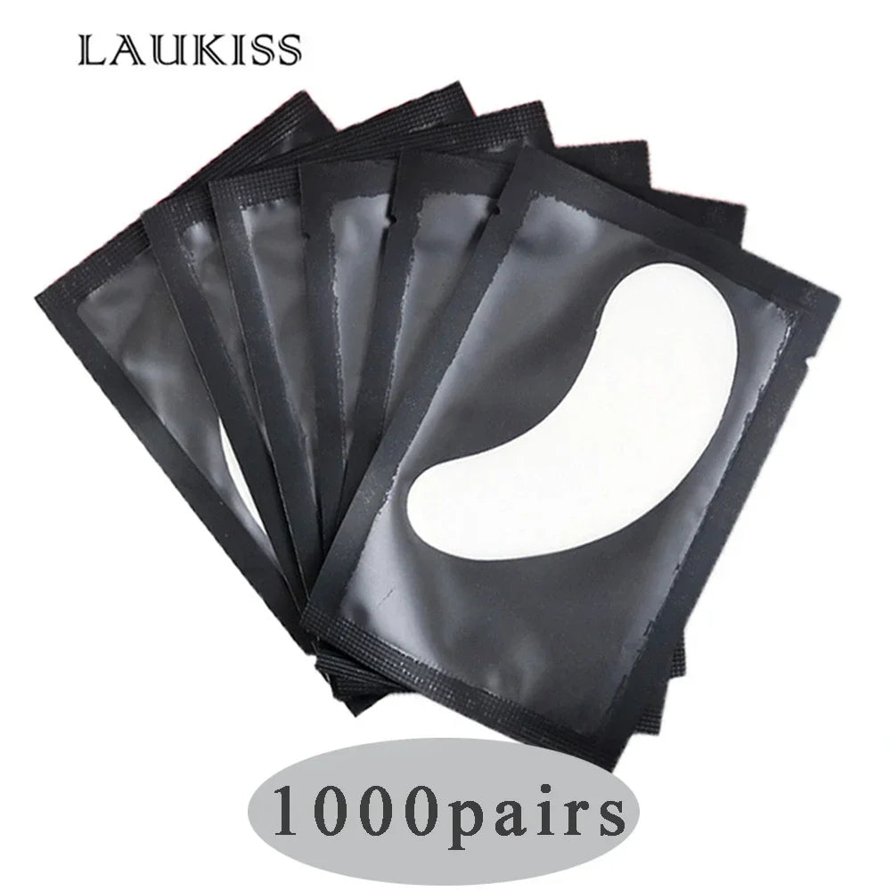 50/500/1000pcs Hydrogel Patches for Eyelashes Building Eyelash Extension Under Eye Pads Lash Stickers Tools Wholesale LAUKISS