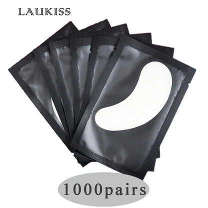 50/500/1000pcs Hydrogel Patches for Eyelashes Building Eyelash Extension Under Eye Pads Lash Stickers Tools Wholesale LAUKISS