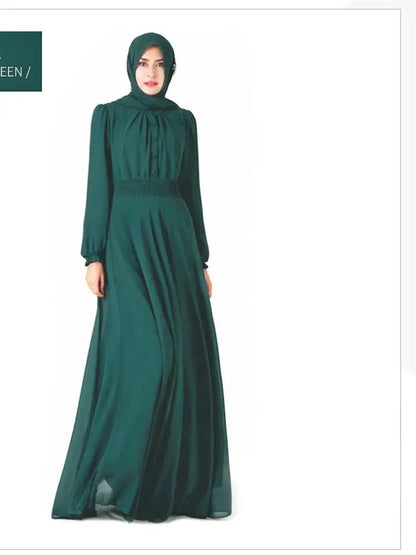 Ramadan Green Chiffon Abaya Damen Dubai Luxury Islam Muslim Dresses For Women Kebaya Kaftan Robe Musulmane Caftan Marocain Femme.
