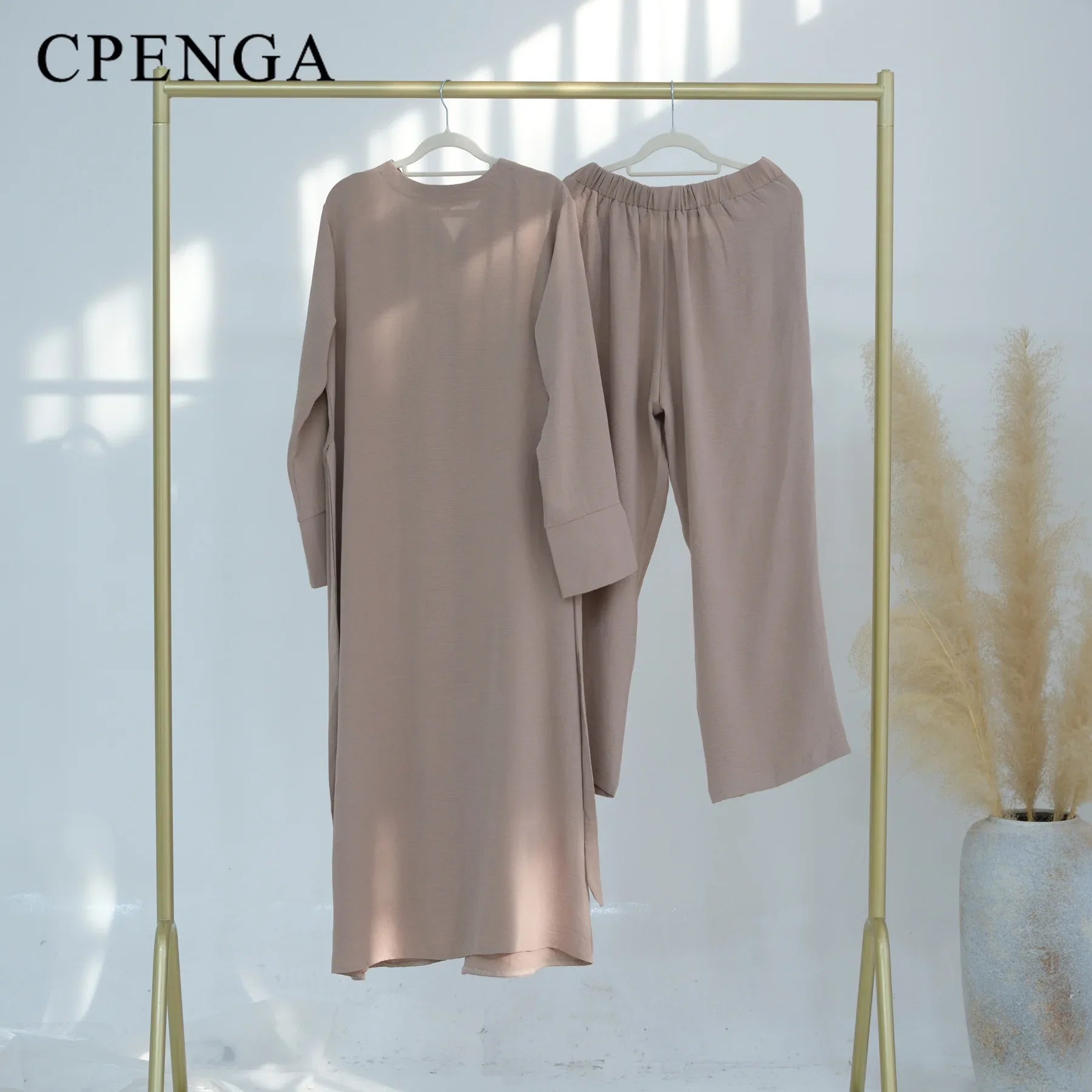 Muslim Abaya Two Piece Muslim Set for Woman Ramadan Dress Islamic.