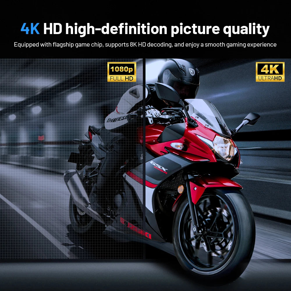 KINHANK Amlogic S905X4 Retro Video Game Console Super Console X4 Plus 90000 Game for 60+ Emulator Arcade/MAME/NAOMI Game Console.