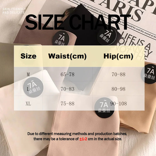 6pcs Seamless Mulberry Silk Panties Women's Ultra-thin Underwear Sexy High-elastic Soft Breathable Female Daily Panties.