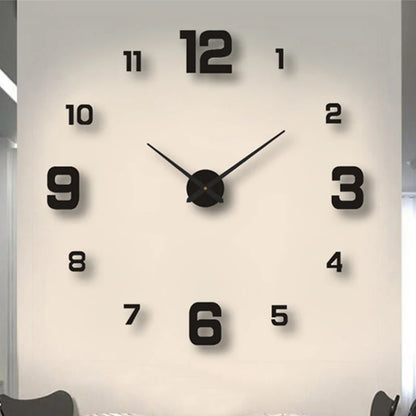 3D Große Wanduhr DIY Spiegel Wand Aufkleber Für Home Wohnzimmer Dekor Rahmenlose Quarzuhren Selbstklebende Hängende Uhren