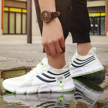 Herren Casual Sportschuhe atmungsaktiv leichte Sneakers Outdoor Mesh schwarze Laufschuhe sportlich Jogging Tenis Wanderschuhe