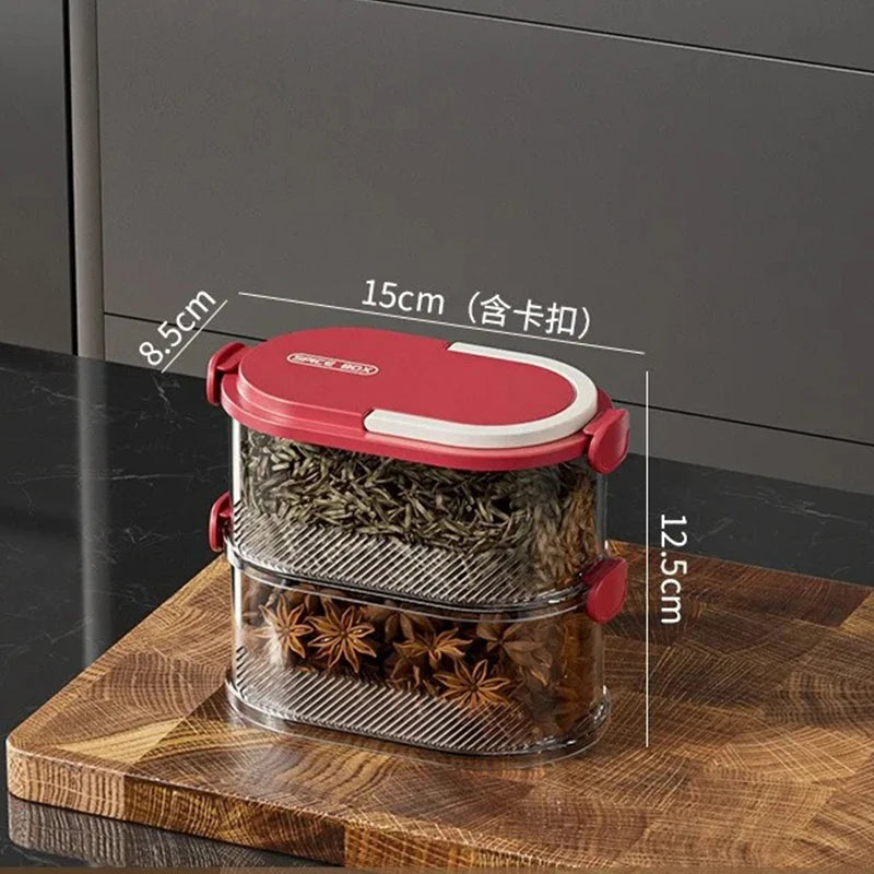 Portable Storage Box Onion Ginger and Garlic Seasoning Jar Can Be Stacked Sealed Storage Jar Packaging Fresh-keeping Box