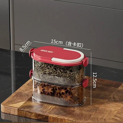 Portable Storage Box Onion Ginger and Garlic Seasoning Jar Can Be Stacked Sealed Storage Jar Packaging Fresh-keeping Box