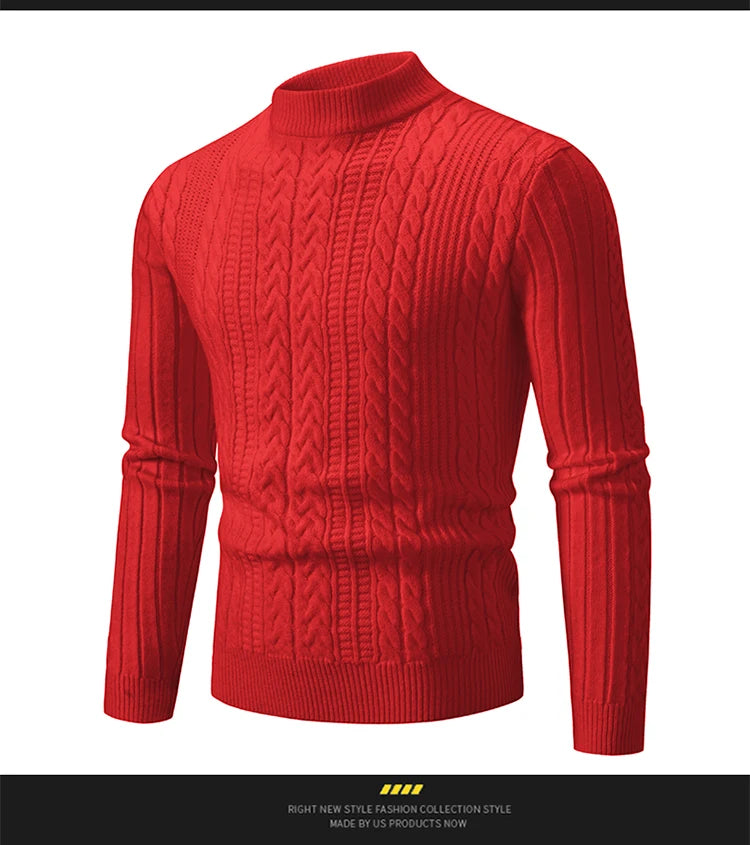 2023 Autumn  and Winter New Sweaters Warm Fit Knitted Sweaters Solid Color Casual Pullover Multiple Styles Sweater Men