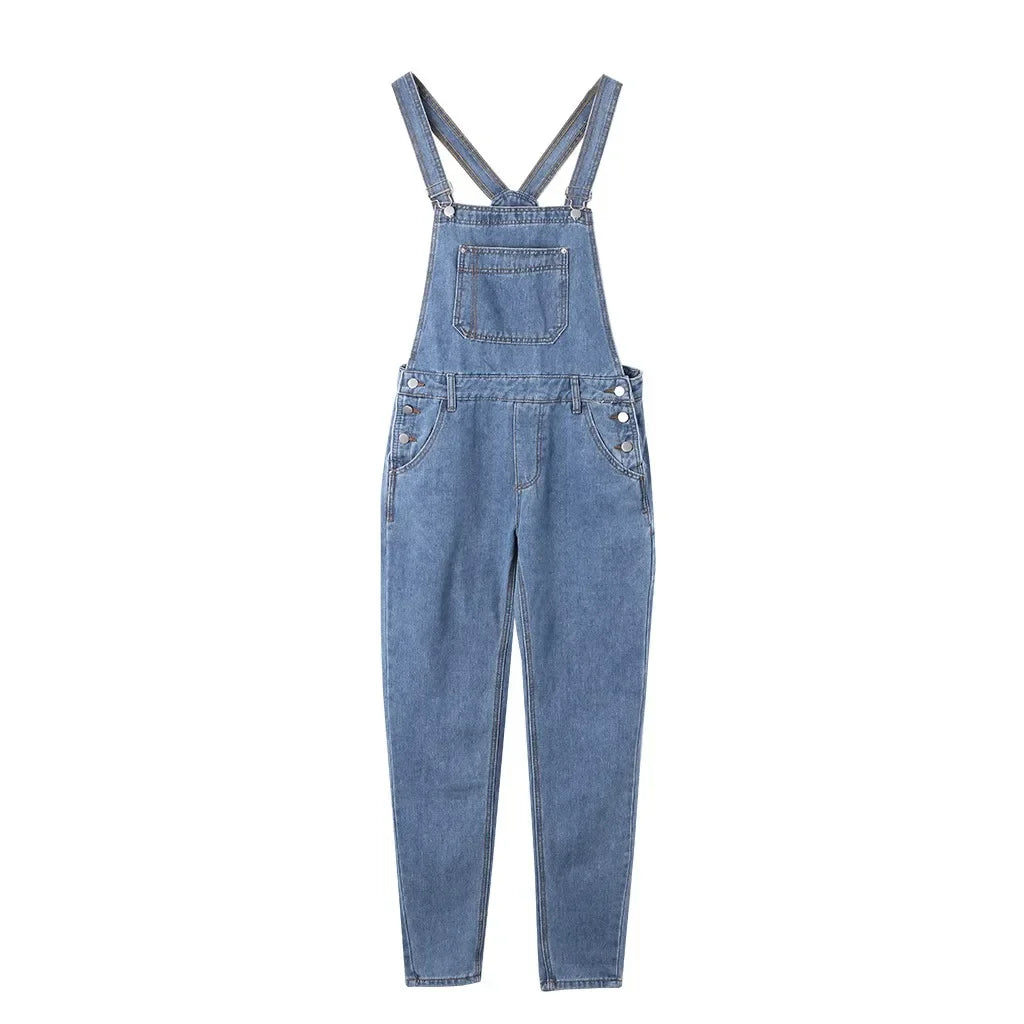 Männer Tasche Jeans Insgesamt Overall Streetwear Insgesamt Hosenträger Hosen Baggy Denim Harajuku Lose Hose Atmungsaktive Lange Hosen.