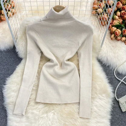 2026 neue Herbst Winter Rollkragen Langarm Gestrickte Pullover Einfarbig Multi Farbe Kaschmir Grundlegende Weiche Pullover.