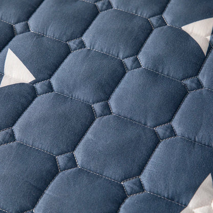 Bonenjoy Printed Bed Cover Simple Style Bedspread Quilted Bed Linen Home Non-slip Mattress Protector 매트리스 커버 (No Pillowcase).