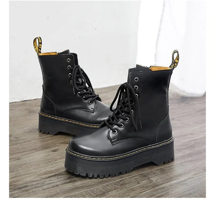 Autumn Winter Fashion Round Toe Lace-up Shoes Womens Boots Zip Ankle Boots For Women High Heels Basics Casual