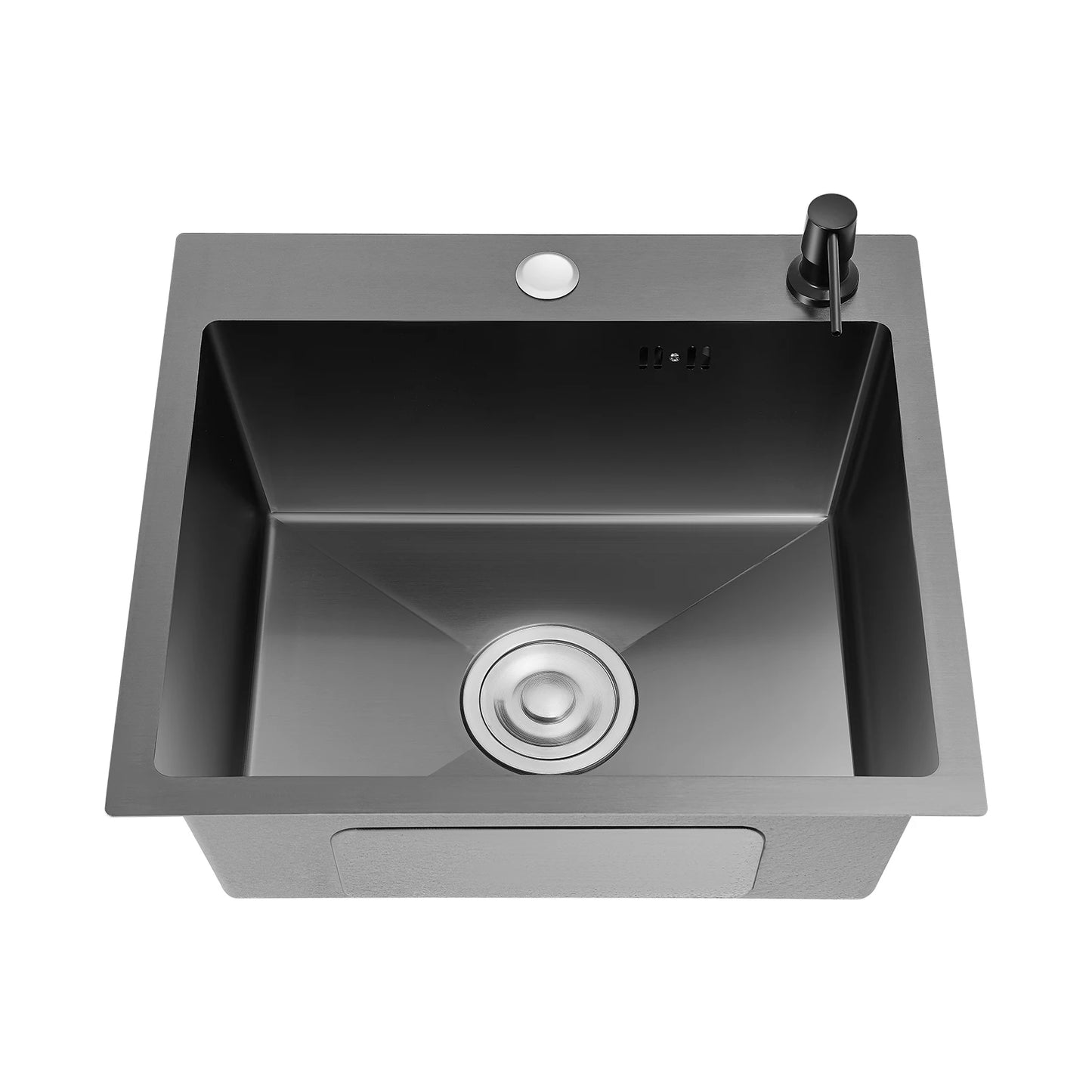 40 x 45 x 20 cm Küchenspüle-Set, Spüle aus Edelstahl 201 mit Abflusskorb und Seifenspender für Küchen, Badezimmer, Waschräume