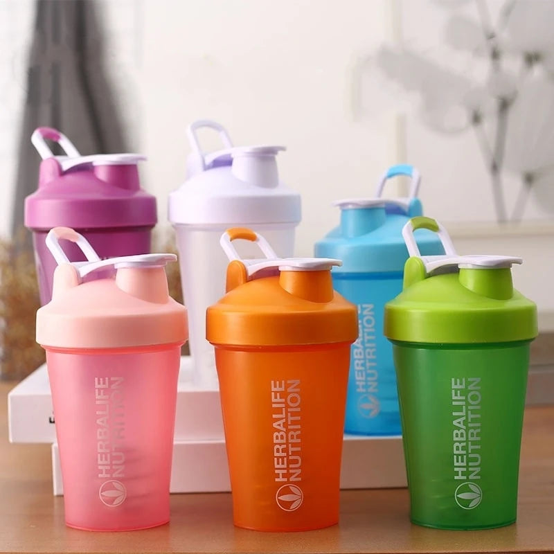 400ml Portable Protein Powder Shaker Bottle Leak Proof Water Bottle for Gym Fitness Training Sport Shaker Mixing Cup with Scale.