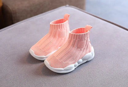 Kids Sock Shoes Knitted Fashion High Top Sneakers for Boys Girls Casual Sport Sock Sneakers 2-6 Years Children Tennis Shoes.
