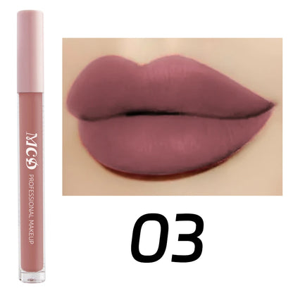 1PC Dark Brown Matte Velvet Lip Gloss Waterproof Liquid Lipstick Nude Brown Lips Korean Makeup for Lip Tint Lip Glaze Cosmetics