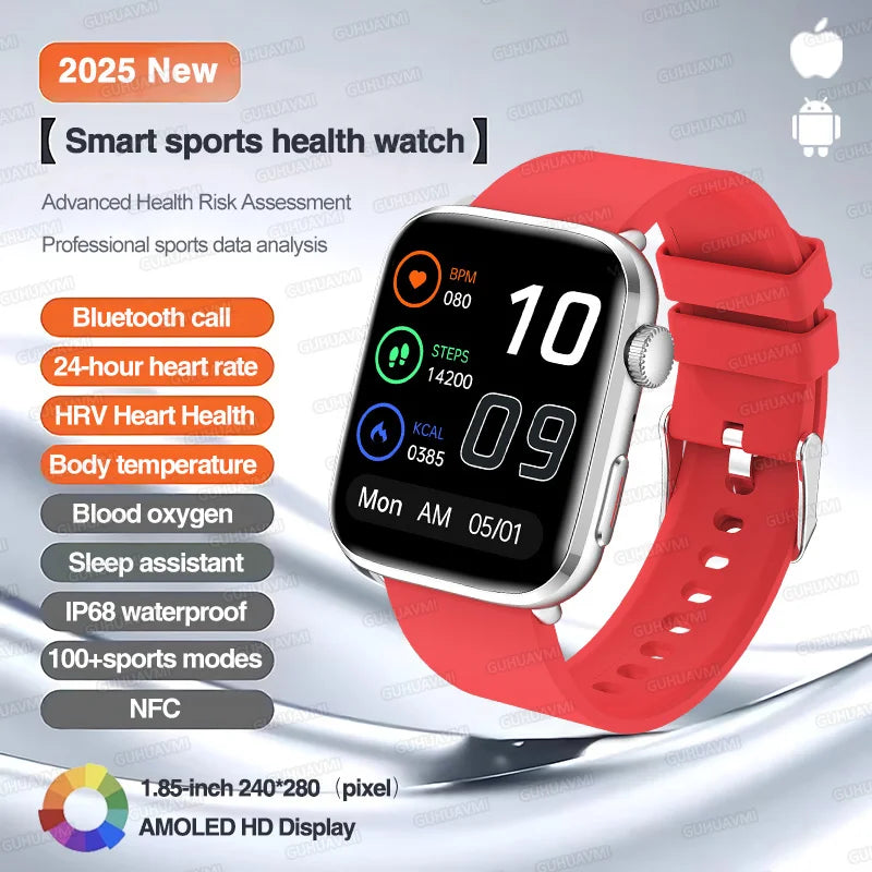 2025 New Iatrology Grade Smart Watch Women Blood pressure Blood oxygen Fat Heart Rate Menstrual Tracking BT Call Bracelet Ladies