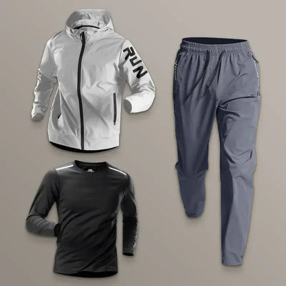 Men's Sportswear Set Quick-Dry Running Clothes Fitness Wear Morning Run Clothing Spring Autumn Basketball Training Jacket.