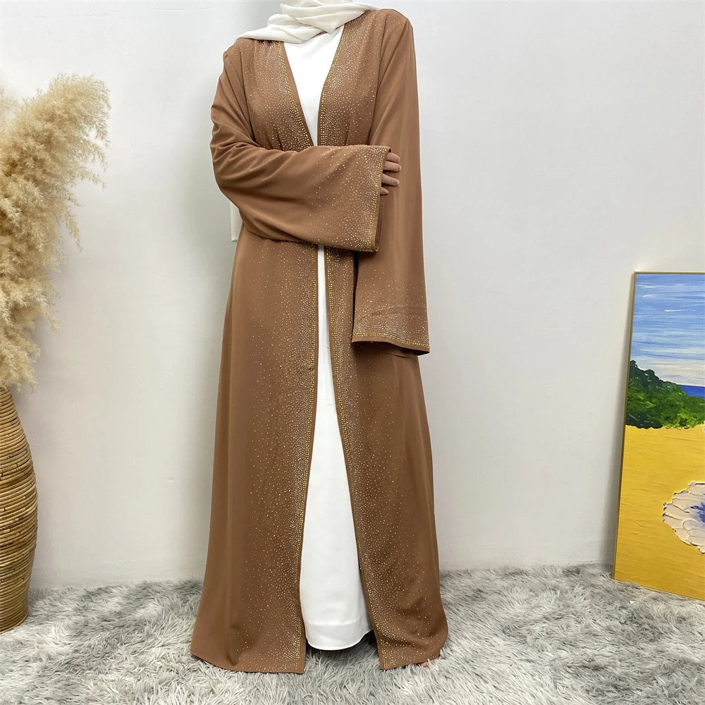 Ramadan Eid Dubai Open Black Muslim Kimono Abaya Damen Turkey Islam Abayas For Women Dress Kebaya Robe Femme Musulmane Kaftan