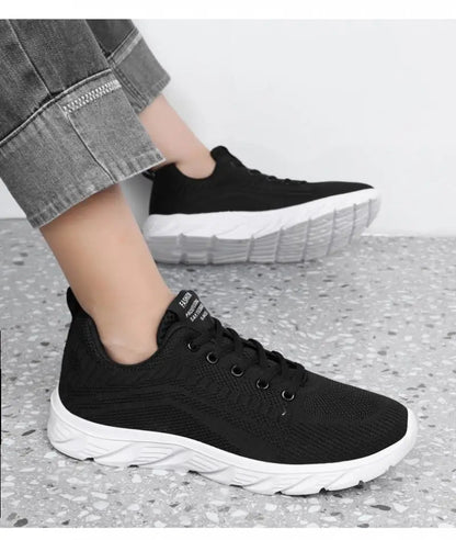 Men's Trendy Lace Up Knit Sneakers Casual Outdoor Athletic Running Walking Gym Shoes.