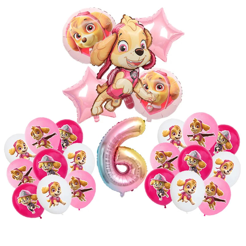 Paw Patrol Rosa Geburtstag Skye Thema Party Dekorationen Geschirr Set Pappteller Tassen Servietten Für Kind Party Liefert Spielzeug Geschenke