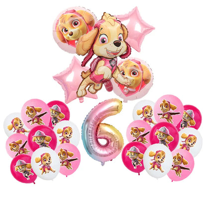 Paw Patrol Rosa Geburtstag Skye Thema Party Dekorationen Geschirr Set Pappteller Tassen Servietten Für Kind Party Liefert Spielzeug Geschenke
