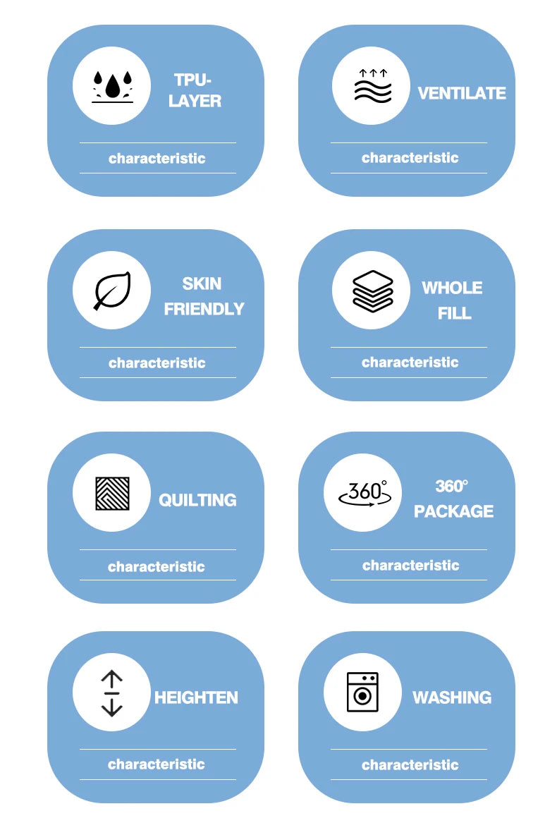 Waterproof Mattress Protector Queen King Quilted Thick Mattress Cover Anti-bacterial Fitted Sheet Bed Pad Cover 1pc.