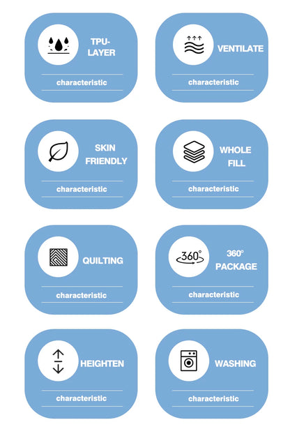 Waterproof Mattress Protector Queen King Quilted Thick Mattress Cover Anti-bacterial Fitted Sheet Bed Pad Cover 1pc.