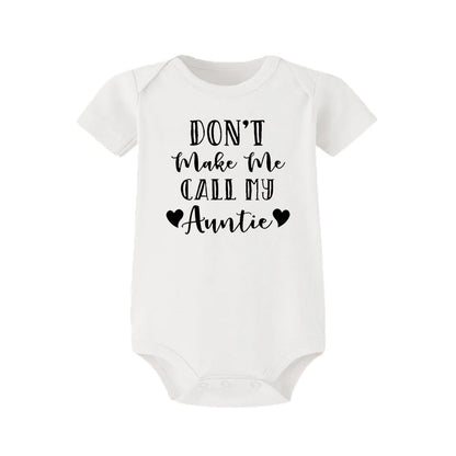 Don't Make Me Call My Crazy Onkel Lustiger Säuglingsspielanzug, modischer Baby-Body für Jungen und Mädchen, Kleidung für Neugeborene, niedlicher Kleinkind-Overall.