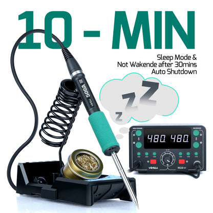 YIHUA 902D-IV Lötstation 775 W 2 in 1 Heißluft-Lötkolben-Rework-Station mit T12-Eisenspitze, Display, Schweißreparaturwerkzeuge