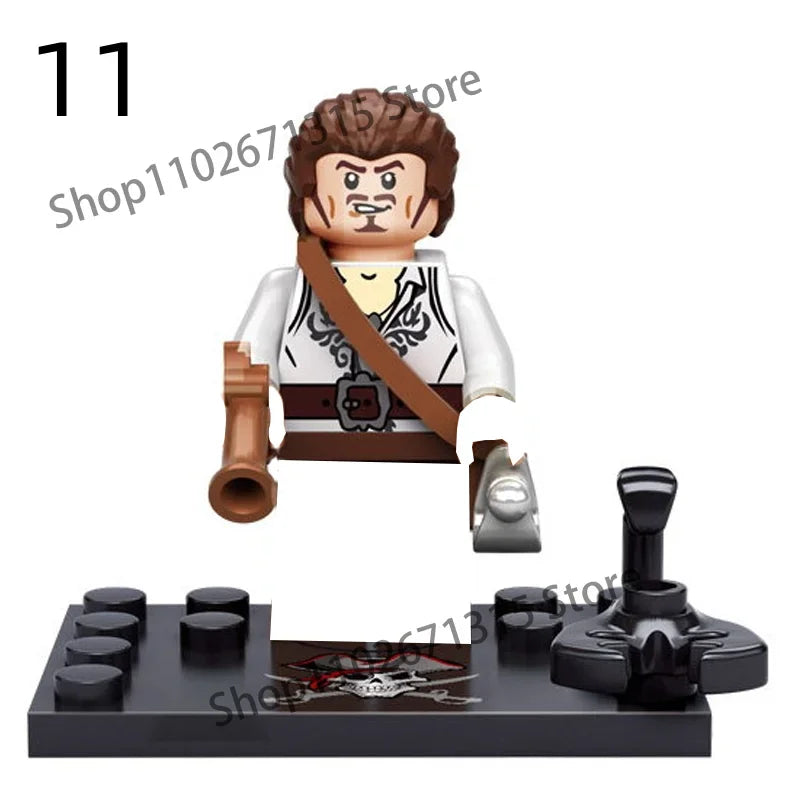 Movies Pirates Of The Caribbean Jack Sparrow Classic Movie Figures Head accessories Building Blocks Toys For Children