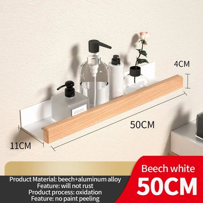 Holz Aluminium Material Eckregal Shampoo Lagerregal Dusche Wandregal Badezimmer Organizer Badezimmerzubehör