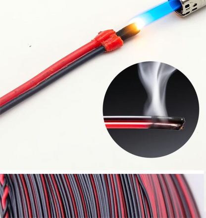 2 Pin Wire Electric Copper Cable 28 26 24 22 20 18 16 AWG LED Strip Lamp Lighting Cable PVC Extend Cord White Black Red UL2468.