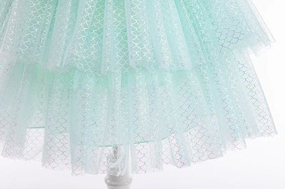 Mädchen elegante Regenbogen Prinzessin Kleid mit Bowknot Flatter Trim Mesh Kleid Tutu Kleid für Party, Performance Tutu Kleid