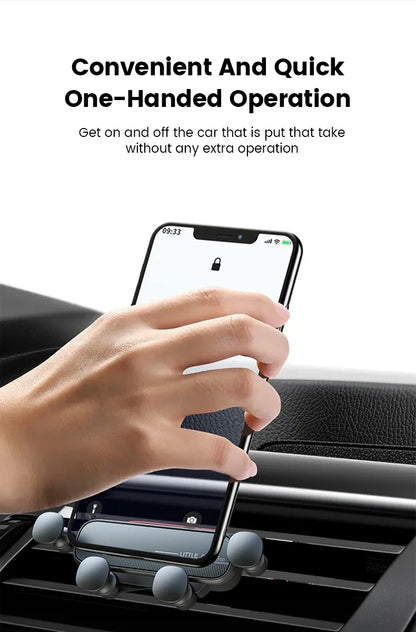Gravity Car Phone Holder Air Vent Mount Cell Phone Holder in Car Mobile Support For iPhone 13 12 Xiaomi Universal GPS Stand.